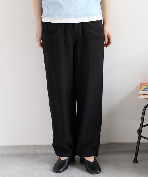 cepo（セポ）の「リネンミックスイージーワークパンツ（その他パンツ・レディース・ブラック/オフホワイト/オリーブ・S/M）」の20枚目の写真