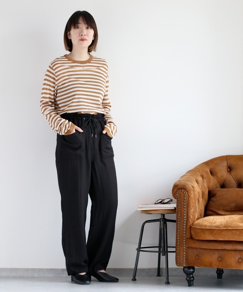 cepo（セポ）の「リネンミックスイージーワークパンツ（その他パンツ・レディース・ブラック/オフホワイト/オリーブ・S/M）」の14枚目の写真