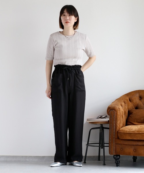 cepo（セポ）の「リネンミックスイージーワークパンツ（その他パンツ・レディース・ブラック/オフホワイト/オリーブ・S/M）」の19枚目の写真