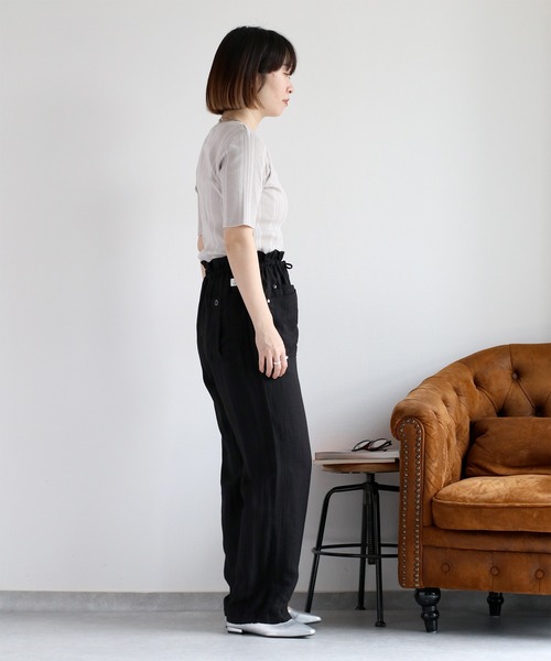 cepo（セポ）の「リネンミックスイージーワークパンツ（その他パンツ・レディース・ブラック/オフホワイト/オリーブ・S/M）」の18枚目の写真