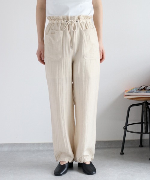 cepo（セポ）の「リネンミックスイージーワークパンツ（その他パンツ・レディース・ブラック/オフホワイト/オリーブ・S/M）」の11枚目の写真