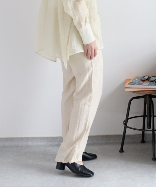 cepo（セポ）の「リネンミックスイージーワークパンツ（その他パンツ・レディース・ブラック/オフホワイト/オリーブ・S/M）」の10枚目の写真