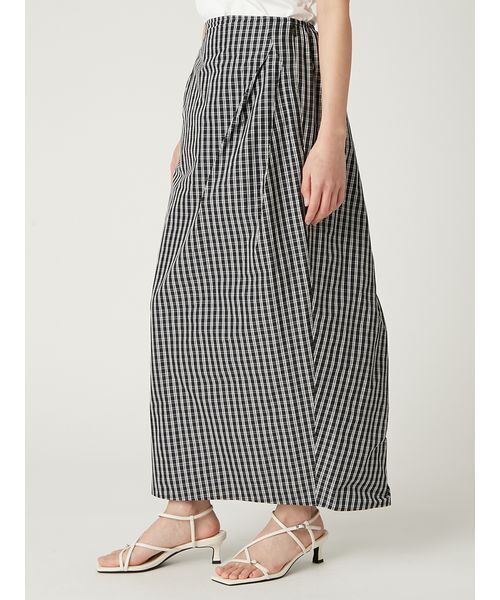 FRAY I.D（フレイアイディー）の「アシメタックタイトスカート（スカート・レディース・チェック/ホワイト/ブラック・0/1）」の6枚目の写真