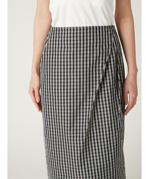 FRAY I.D（フレイアイディー）の「アシメタックタイトスカート（スカート・レディース・チェック/ホワイト/ブラック・0/1）」の7枚目の写真