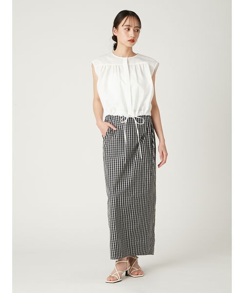 FRAY I.D（フレイアイディー）の「アシメタックタイトスカート（スカート・レディース・チェック/ホワイト/ブラック・0/1）」の16枚目の写真