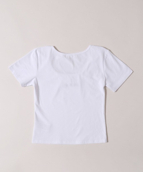 PHILLY(フィリー)の「【PHILLY】レースネックTシャツ(Tシャツ/カットソー・レディース・ホワイト/グレー・FREE)」の10枚目の写真