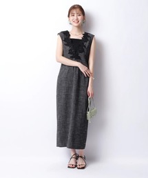 JUSGLITTY✨Vネックジャンスカ　ノースリーブワンピース JUSGLITTY（ジャスグリッティー）の「Vネックジャンスカ