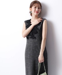 JUSGLITTY（ジャスグリッティー）の「レースVネックジャンスカ