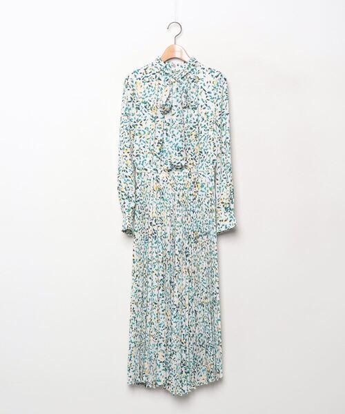 ピンキーアンドダイアンブラッシュドットワンピース花柄プリーツワンピース