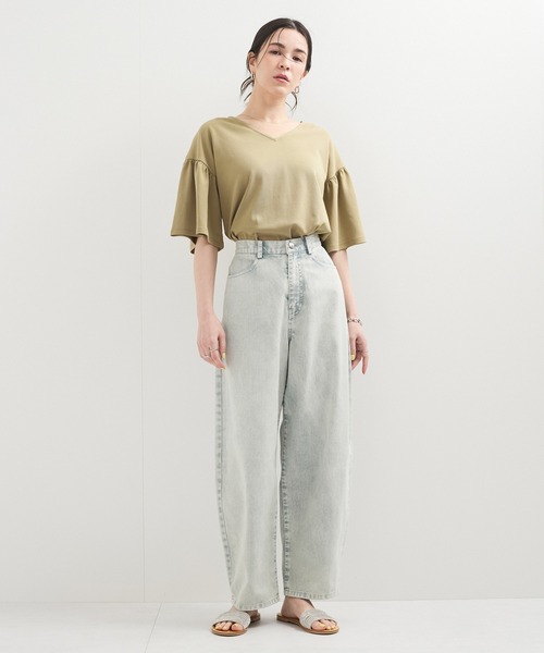 le cercle ADAM ET ROPE'(ルセルクルアダムエロペ)の「【UVケア】袖ボリュームTシャツ(Tシャツ/カットソー・レディース・グレー系その他/ネイビー/グリーン系その他2・FREE)」の7枚目の写真