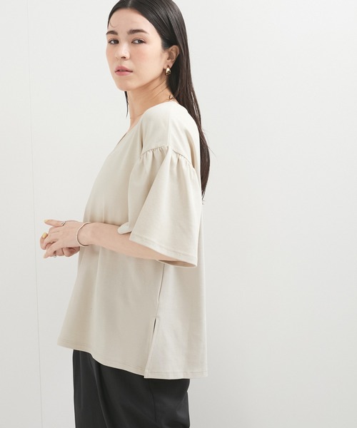 le cercle ADAM ET ROPE'(ルセルクルアダムエロペ)の「【UVケア】袖ボリュームTシャツ(Tシャツ/カットソー・レディース・グレー系その他/ネイビー/グリーン系その他2・FREE)」の10枚目の写真