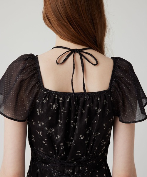 ME COUTURE（ミークチュール）の「ドットフルールMIXドレス（ワンピース・レディース・ブラック/アイボリー/ピンク・FREE）」の8枚目の写真