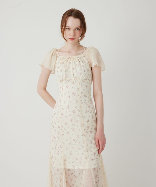 ME COUTURE（ミークチュール）の「ドットフルールMIXドレス（ワンピース・レディース・ブラック/アイボリー/ピンク・FREE）」の20枚目の写真