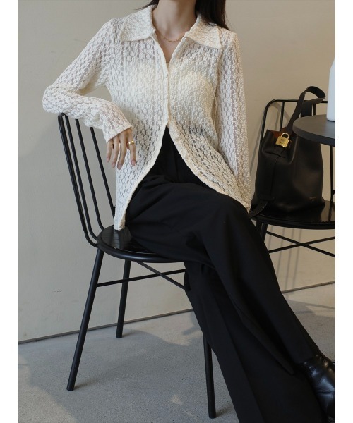 amel(エイメル)の「フラワーエンボスシャツカーディガン/アイボリー(シャツ/ブラウス・レディース・アイボリー・FREE)」の17枚目の写真