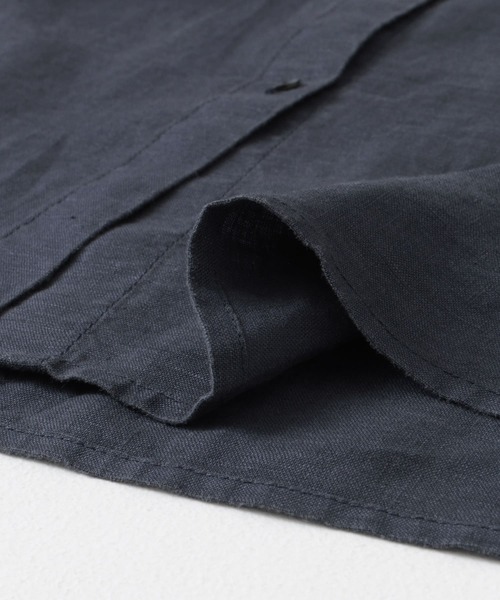 URBAN RESEARCH DOORS(アーバンリサーチドアーズ)の「『WEB/一部店舗限定カラー』リネン半袖シャツワンピース(ワンピース・レディース・ブラウン/グリーン/ネイビー/ブラック・MEDIUM)」の7枚目の写真