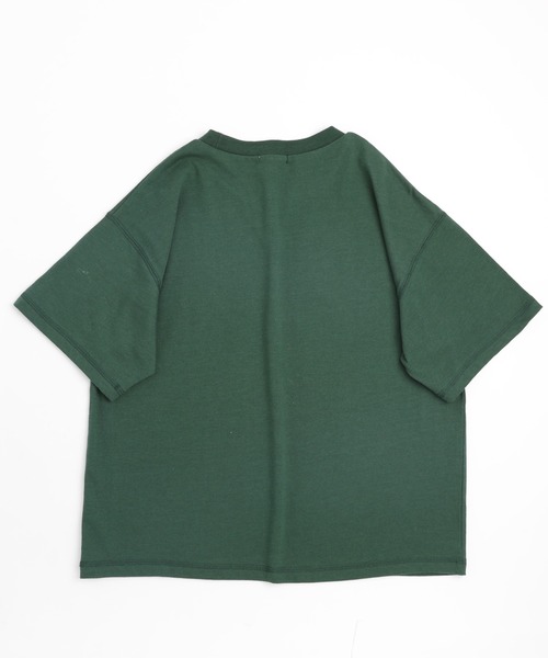 URBAN CHERRY(アーバンチェリー)の「【POLAROAD/ポーラロード】ステッチフラワーロゴオーバーサイズTシャツ(Tシャツ/カットソー・キッズ・ブラック/グリーン/ホワイト・150cm/140cm/120cm/160cm/130cm)」の10枚目の写真