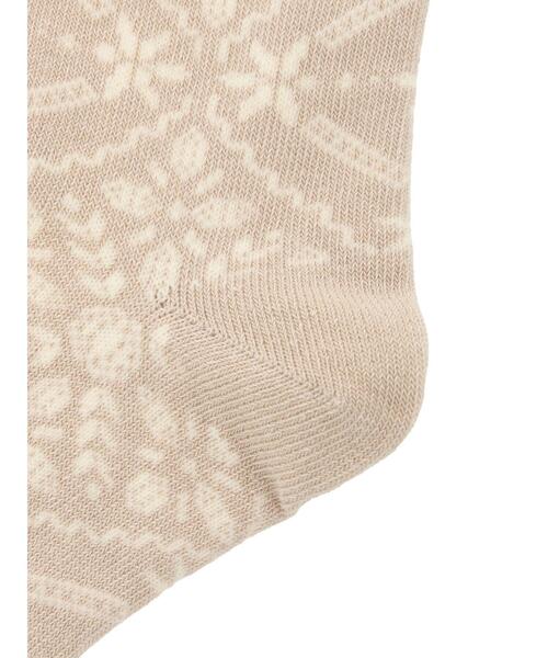 Samansa Mos2（サマンサ モスモス）の「レース柄ソックス（ソックス/靴下・レディース・チャコールグレー/ベージュ・F）」の5枚目の写真