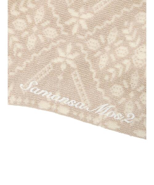 Samansa Mos2（サマンサ モスモス）の「レース柄ソックス（ソックス/靴下・レディース・チャコールグレー/ベージュ・F）」の7枚目の写真