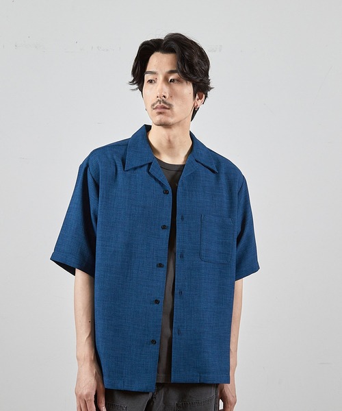 RATTLE TRAP（ラトルトラップ）の「ワッフルカチオンオープンカラー半袖シャツ（シャツ/ブラウス・メンズ・ネイビー/ダークブルー・L/M）」の19枚目の写真