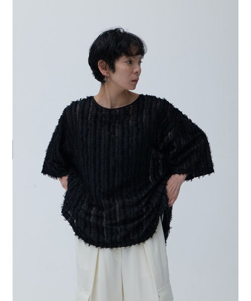 Brown&Street(ブラウンアンドストリート)の「ワイドフリンジトップス(シャツ/ブラウス・レディース・ブラック/ホワイト・FREE)」の21枚目の写真