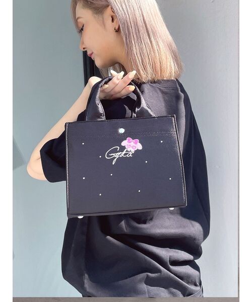 GYDA（ジェイダ）の「【メロクロコラボ】my melody×GYDA bijou BAG（ハンドバッグ・レディース・オフホワイト/ピンク/ブラック・FREE）」の8枚目の写真