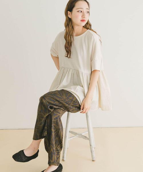 ITEMS URBANRESEARCH（アイテムズ アーバンリサーチ）の「ポンチドッキング半袖トップス（Tシャツ/カットソー・レディース・ブラック/オフホワイト/モカ/チャコールグレー/ブラウン系その他・FREE）」の18枚目の写真