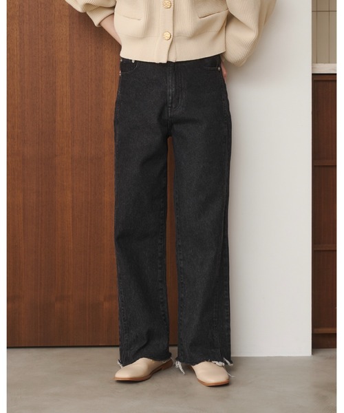 低身長さん向けSサイズあり】カットオフデニム（デニムパンツ）｜moi