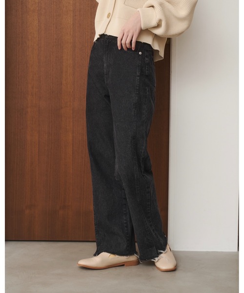 低身長さん向けSサイズあり】カットオフデニム（デニムパンツ）｜moi