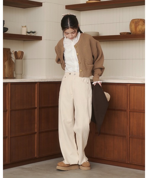 低身長さん向けSサイズあり】カットオフデニム（デニムパンツ）｜moi