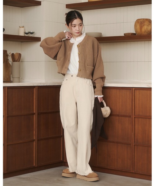 低身長さん向けSサイズあり】カットオフデニム（デニムパンツ）｜moi