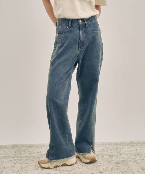 低身長さん向けSサイズあり】カットオフデニム（デニムパンツ）｜moi