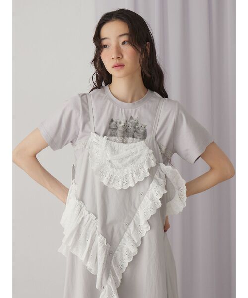 nxjns162他の方は購入お控えください Maryamワンピース シワになりにくい》サマ美え ジョーゼットワンピース CROSS