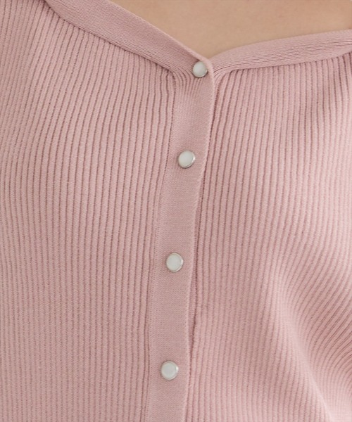 REDYAZEL（レディアゼル）の「ショルダーリボンオフショルニットトップス（カーディガン/ボレロ・レディース・ホワイト/ピンク/ブラック/グリーン・FREE）」の17枚目の写真