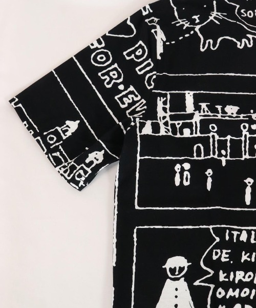 STUDIO PICONE(スタジオピッコーネ)の「コットン100%プリント柄プルオーバー(Tシャツ/カットソー・レディース・ホワイト/ブラック・LL/M/L)」の6枚目の写真