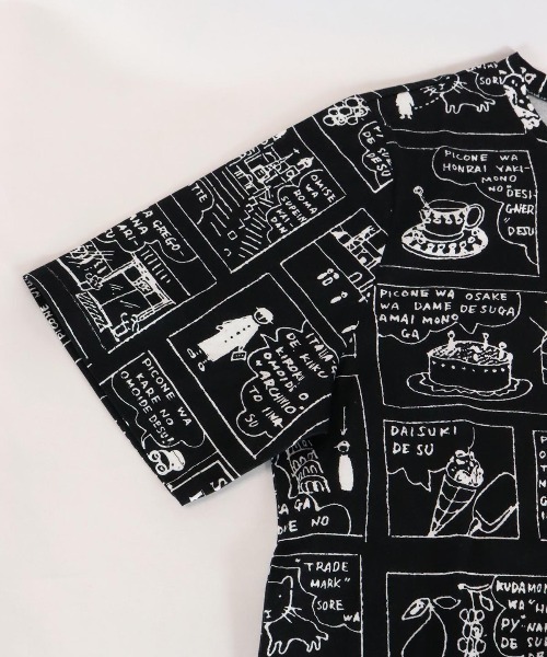 STUDIO PICONE(スタジオピッコーネ)の「コットン100%プリント柄プルオーバー(Tシャツ/カットソー・レディース・ホワイト/ブラック・LL/M/L)」の7枚目の写真