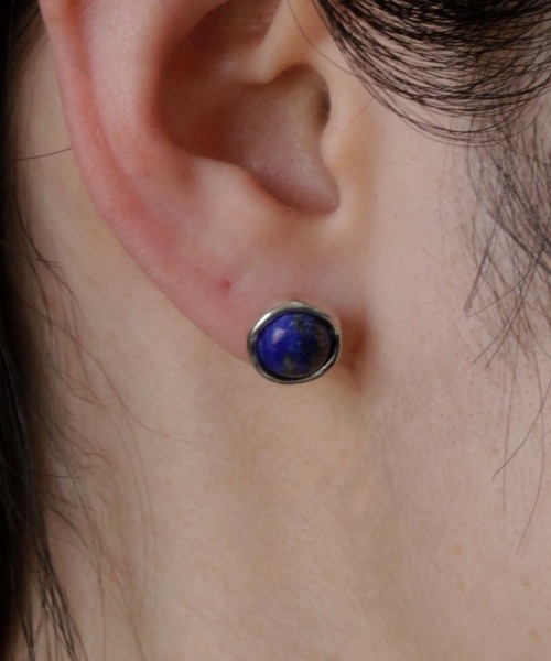 whoseA(フーシー)の「【silver925】RoundgemstonePierce/ラウンドジェムストーンピアス(ピアス(両耳用)・レディース・マルチ/アイボリー/ブルー・FREE)」の8枚目の写真