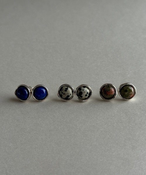 whoseA(フーシー)の「【silver925】RoundgemstonePierce/ラウンドジェムストーンピアス(ピアス(両耳用)・レディース・マルチ/アイボリー/ブルー・FREE)」の12枚目の写真