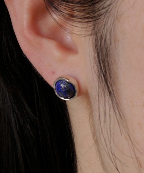 whoseA(フーシー)の「【silver925】RoundgemstonePierce/ラウンドジェムストーンピアス(ピアス(両耳用)・レディース・マルチ/アイボリー/ブルー・FREE)」の14枚目の写真