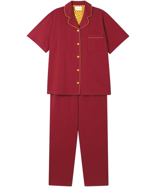 une nana cool(ウンナナクール)の「23色展開!【綿100%】40ハイゲージ天竺半袖パジャマ MADE WITH LIBERTY FABRIC(ルームウェア/パジャマ・レディース・ブルー/クリーム/グレー/ブラック/ブルーグレー/アイボリー/エメラルド/オリーブ/ベビーピンク/サックスブルー/グリーン/ダークネイビー/ライトグレー/ライトグリーン/ピンク/レッド/ホワイト/マスタード/ダークグレー/ネイビー/オレンジ/レッドパープル/イエロー・M/L)」の22枚目の写真