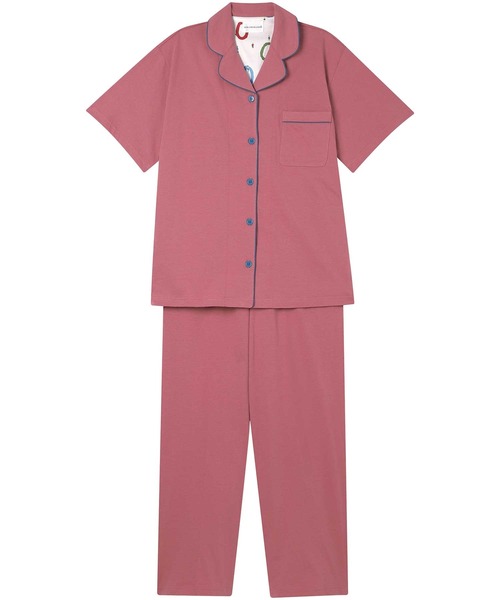 une nana cool(ウンナナクール)の「23色展開!【綿100%】40ハイゲージ天竺半袖パジャマ MADE WITH LIBERTY FABRIC(ルームウェア/パジャマ・レディース・ブルー/クリーム/グレー/ブラック/ブルーグレー/アイボリー/エメラルド/オリーブ/ベビーピンク/サックスブルー/グリーン/ダークネイビー/ライトグレー/ライトグリーン/ピンク/レッド/ホワイト/マスタード/ダークグレー/ネイビー/オレンジ/レッドパープル/イエロー・M/L)」の21枚目の写真