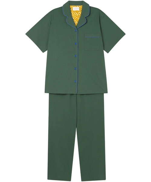 une nana cool(ウンナナクール)の「23色展開!【綿100%】40ハイゲージ天竺半袖パジャマ MADE WITH LIBERTY FABRIC(ルームウェア/パジャマ・レディース・ブルー/クリーム/グレー/ブラック/ブルーグレー/アイボリー/エメラルド/オリーブ/ベビーピンク/サックスブルー/グリーン/ダークネイビー/ライトグレー/ライトグリーン/ピンク/レッド/ホワイト/マスタード/ダークグレー/ネイビー/オレンジ/レッドパープル/イエロー・M/L)」の11枚目の写真