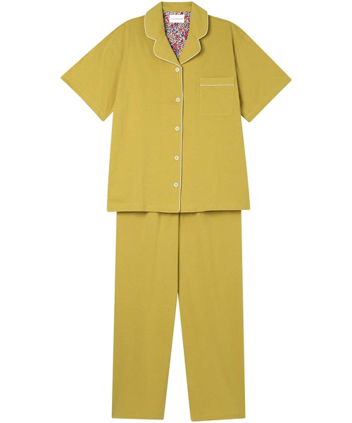 une nana cool(ウンナナクール)の「23色展開!【綿100%】40ハイゲージ天竺半袖パジャマ MADE WITH LIBERTY FABRIC(ルームウェア/パジャマ・レディース・ブルー/クリーム/グレー/ブラック/ブルーグレー/アイボリー/エメラルド/オリーブ/ベビーピンク/サックスブルー/グリーン/ダークネイビー/ライトグレー/ライトグリーン/ピンク/レッド/ホワイト/マスタード/ダークグレー/ネイビー/オレンジ/レッドパープル/イエロー・M/L)」の20枚目の写真