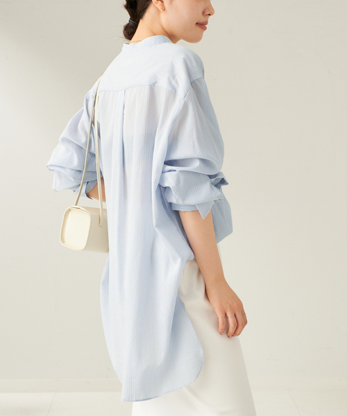 Plage R’IAM シアーロングシャツ　未使用品 セール】R'IAM シアーロングシャツ（シャツ/ブラウス）｜Plage