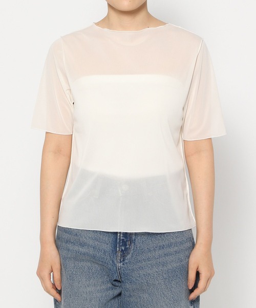 LOWRYS FARM(ローリーズファーム)の「シアーメローSS 496443(Tシャツ/カットソー・レディース・ブラック/アイボリー/パープル・FREE)」の13枚目の写真