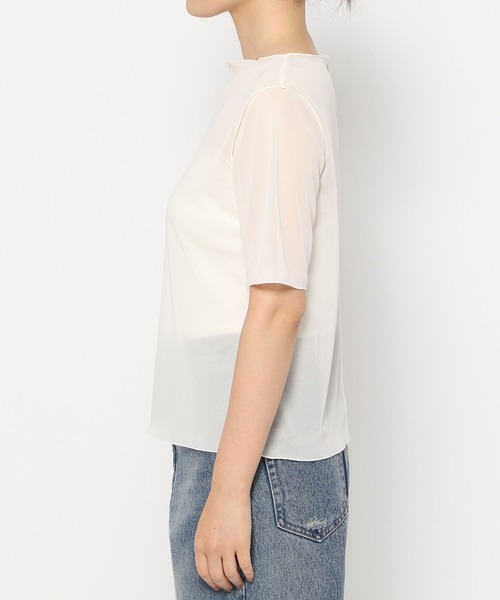 LOWRYS FARM(ローリーズファーム)の「シアーメローSS 496443(Tシャツ/カットソー・レディース・ブラック/アイボリー/パープル・FREE)」の12枚目の写真