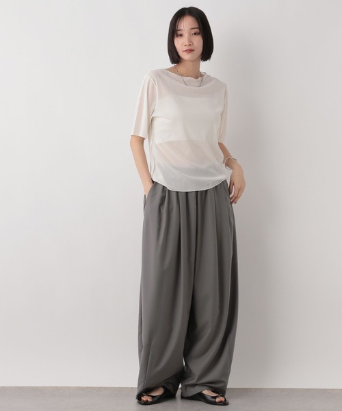 LOWRYS FARM(ローリーズファーム)の「シアーメローSS 496443(Tシャツ/カットソー・レディース・ブラック/アイボリー/パープル・FREE)」の17枚目の写真