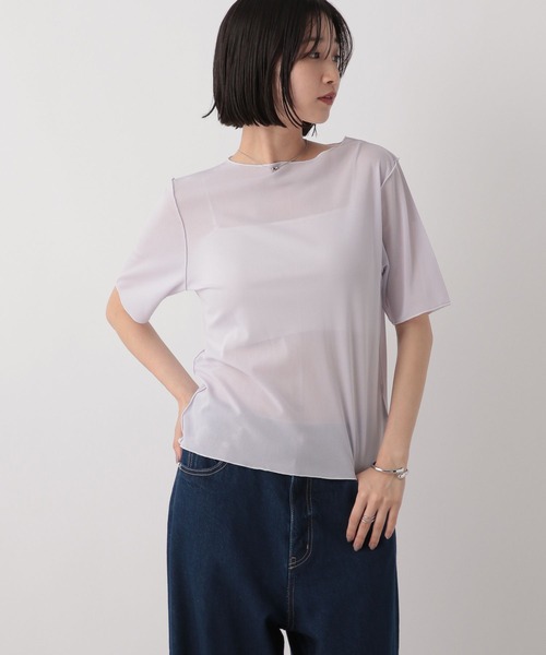 LOWRYS FARM(ローリーズファーム)の「シアーメローSS 496443(Tシャツ/カットソー・レディース・ブラック/アイボリー/パープル・FREE)」の22枚目の写真