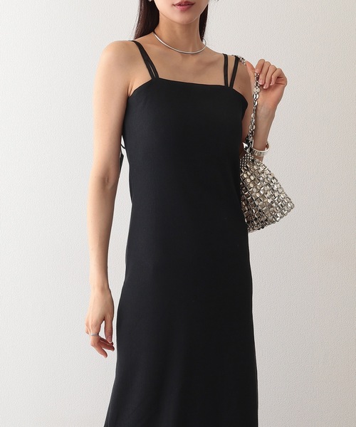 Lace Ladies(レースレディース)の「コットン バックスリット リブ キャミソール ロング ワンピース(ワンピース・レディース・グレイッシュベージュ/ブラック/グレー・FREE/S)」の1枚目の写真