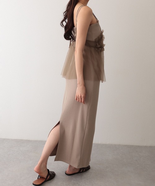 Lace Ladies(レースレディース)の「コットン バックスリット リブ キャミソール ロング ワンピース(ワンピース・レディース・グレイッシュベージュ/ブラック/グレー・FREE/S)」の21枚目の写真