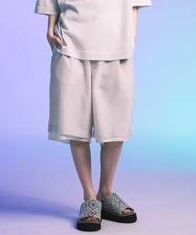 《UNISEX》Layered Sheer Prime-Wide Shorts/レイヤードシアープライムワイドショーツ【MAISON SPECIAL/メゾンスペシャル】